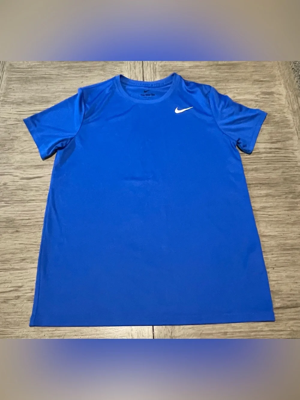 Nike women’s dri-fit tee, royal blue, medium